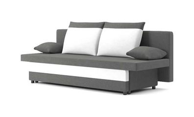 Couch SONY mit Schlaffunktion BEST! KLEINE Sofa mit Bettkasten und Kissen