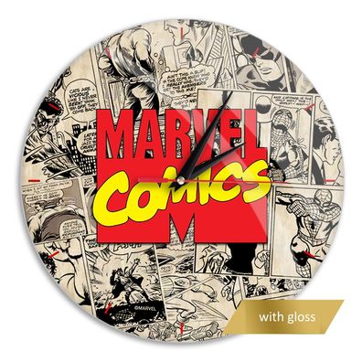 Wanduhr glänzend Marvel Comics Multicoloured Uhr Clock