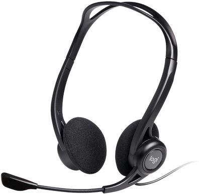 Logitech 960 Kopfhörer mit Mikrofon, Stereo-Headset, Verstellbares Mikrofon mit ...