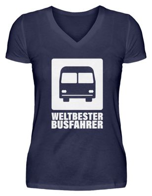 Weltbester Busfahrer - V-Neck Damenshirt