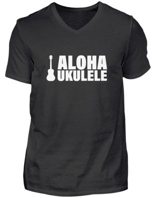 ALOHA Ukulele - Herren V-Neck Shirt
