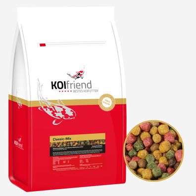 Koifutter Classic Mix 7,5 kg - mit Spirulina 3 mm 6 mm Koi Fischfutter Teich Futter