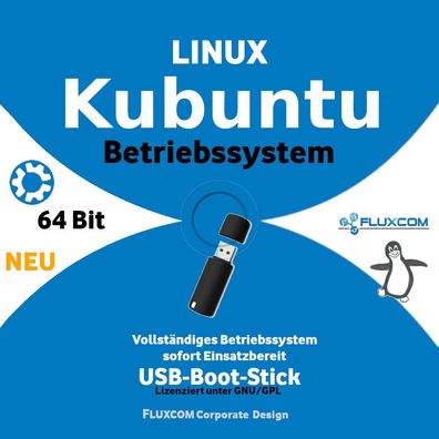 Linux Kubuntu 22.04.2 LTS USB Stick 64 Bit komplettes Betriebssystem