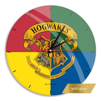 Wanduhr glänzend Harry Potter Hogwarts Uhr Clock