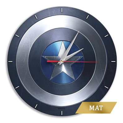 Wanduhr Matt Captain America Marvel Blau Uhr DC Helden Held