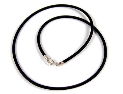 Minott Kautschuk-Band Kette Halsband schwarz Ø ca. 3mm 22073