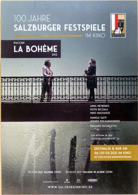 La Bohème - 100 Jahre Salzburger Festspiele - Original Kino-Plakat A1 - Poster