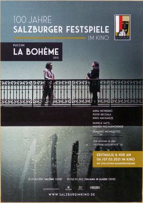 La Bohème - 100 Jahre Salzburger Festspiele - Original Kino-Plakat A3 - Poster