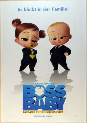 Boss Baby 2 - Schluss mit Kindergarten - Original Kinoplakat A1 - Filmposter