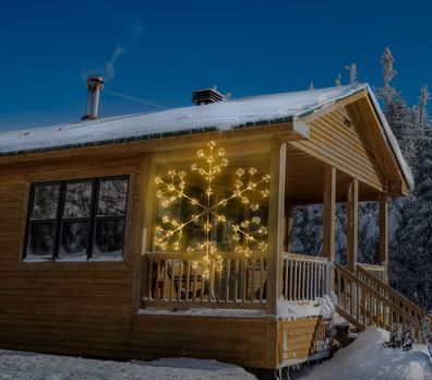 Schneeflocke XXL - &Oslash; 150 cm - 480 LED warmweiß - Extra Großer Schneestern