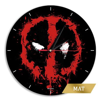 Wanduhr Matt Deadpool Marvel Black Uhr Clock
