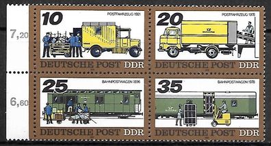 DDR postfrisch Viererblock Michel-Nummer 2299-2302
