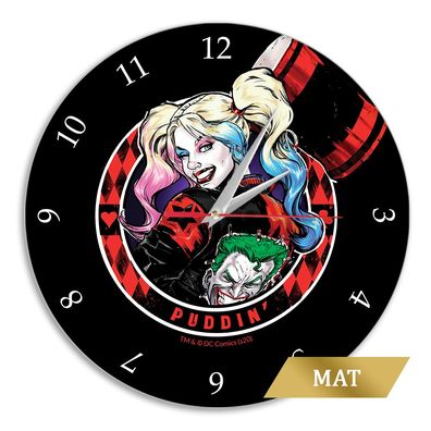 Wanduhr Matt Harley Quinn Uhr Clock Helden