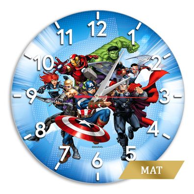 Wanduhr Matt Avengers Marvel Blue Uhr Clock