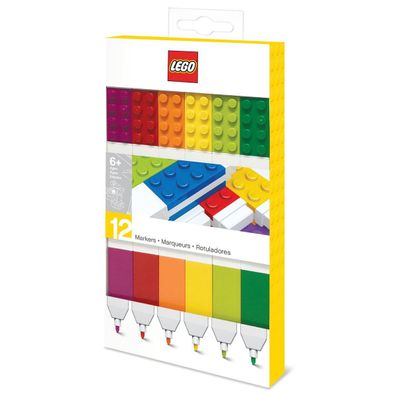 LEGO Filzstifte 12 verschiedene Farben Filzmaler Buntstifte Schreiben Pen