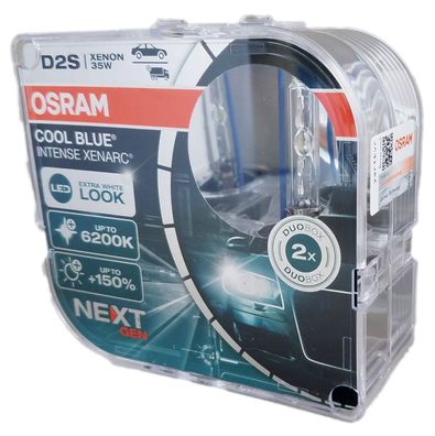 OSRAM D2S Xenon Brenner COOL BLUE Intense 6200K 2 Stk. Leuchtmittel P32d-2 66240CBN