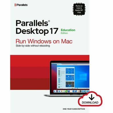 Education Parallels Desktop 17 für MAC 1 Jahr Schulversion/ Academic Download