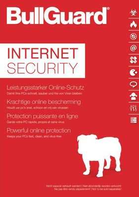 BullGuard Internet Security 3 Windows-PC, 1 Jahr Box