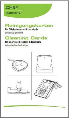 CHS SCR Cleaning-Card 25 Reinigungskarten für Magnet- und Chipkartenleser