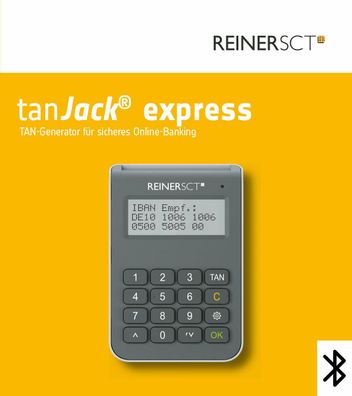 ReinerSCT tanJack express Bluetooth TAN-Generator sm@rt-TAN/ chipTAN, Android/ iOS