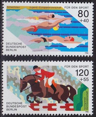 Germany BERLIN [1986] MiNr 0751-52 ( * */ mnh ) Sport