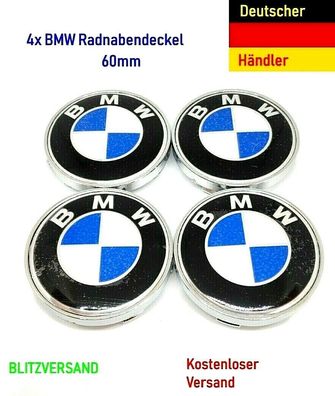 4X BMW Nabendeckel Radnabendeckel 60mm Nabenkappen Radkappe Felgendeckel Embleme
