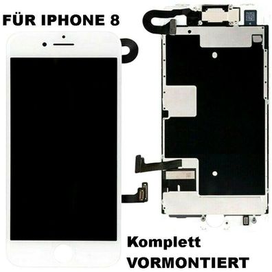 iPhone 8 Display Weiß Ersatz LCD Komplett Vormontiert Retina Bildschirm Weiß