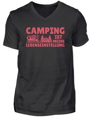 Camping IST MEINE Lebenseinstellung - Herren V-Neck Shirt