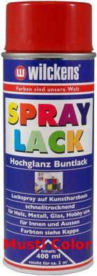 Wilckens Lackspray Spraydose Sprühlack Felgenspray Spraylack Farbe Feuerrot RAL 3000