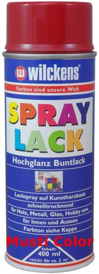 Wilckens Lackspray Spraydose Sprühlack Felgenspray Spraylack Farbe Rubinrot RAL 3003