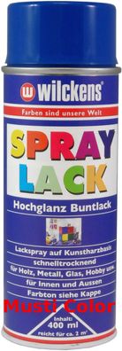 Wilckens Lackspray Spraydose Sprühlack Felgenspray Spraylack Farbe Enzianblau RAL5010