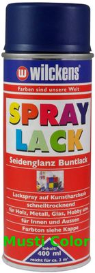 Wilckens Lackspray Spraydose Lack Sprühlack Spraylack Farbe Saphirblau RAL 5003