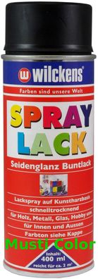 Wilckens Lackspray Spraydose Lack Sprühlack Spraylack Farbe Verkehrsschwarz RAL 9017