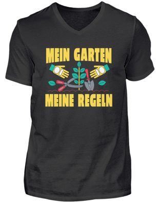 MEIN GARTEN MEINE REGELN - Herren V-Neck Shirt
