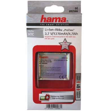 Hama ProClass LiIon Akku für HTC BAS340 Touch HD HD1 T8282 Blackstone BLAC160