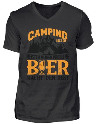 Camping LOST DIE BIER - Herren V-Neck Shirt