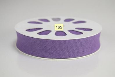 20 m. Schrägband Baumwolle Nr.165 Flieder auf 20 mm. gefalzt Kantenband