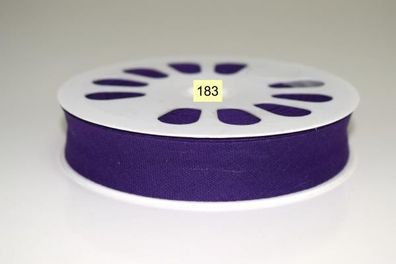 20 m. Schrägband Baumwolle Nr.183 Violett auf 20 mm. gefalzt Kantenband