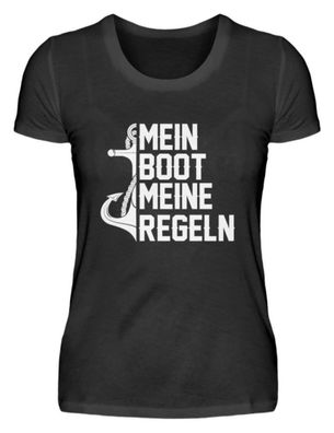 MEIN BOOT MEINE REGELN - Damen Basic T-Shirt-18CR9J9Z