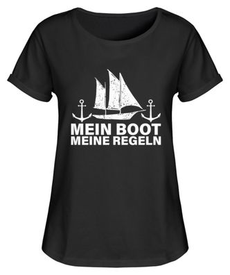 MEIN BOOT MEINE REGELN - Women Rollup Shirt-HW3PSTHD