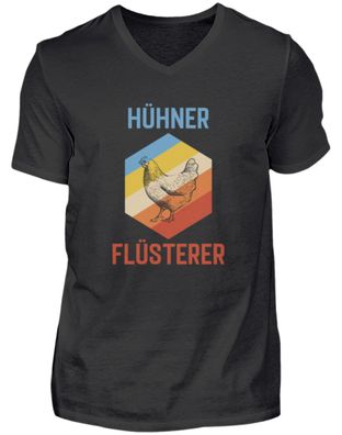 HÜHNER Flüsterer - Herren V-Neck Shirt