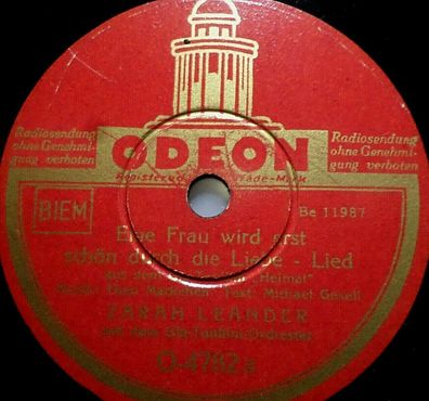 Zarah Leander "Drei Sterne sah ich scheinen / Eine Frau wird erst..." Odeon 1938