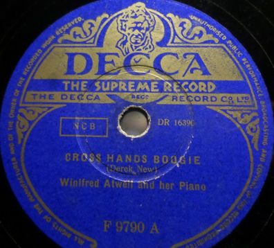 Winifred ATWELL "Cross Hands Boogie / The Black And White Rag" Decca 1951 78rpm
