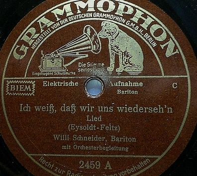Willy Schneider "Schwalbenlied / Ich weiß, daß wir uns wiederseh´n" Grammo 1936