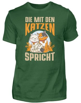 DIE MIT DEN KATZEN Spricht - Herren Basic T-Shirt-7VZWHTK4