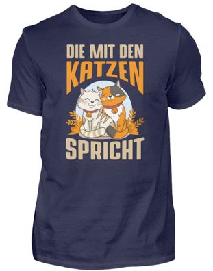 DIE MIT DEN KATZEN Spricht - Herren Premium Shirt-7VZWHTK4
