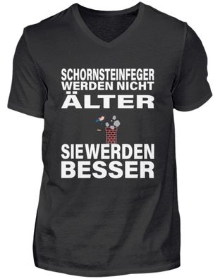 Schornsteinnfeger WERDEN NICHT - Herren V-Neck Shirt