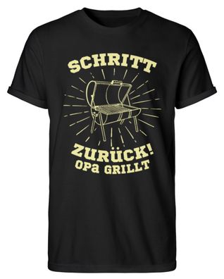 Schritt ZURÜCK OPA GRILLT - Herren RollUp Shirt