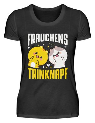 Frauchens Trinknapf - Damen Basic T-Shirt-6OOVEE2D