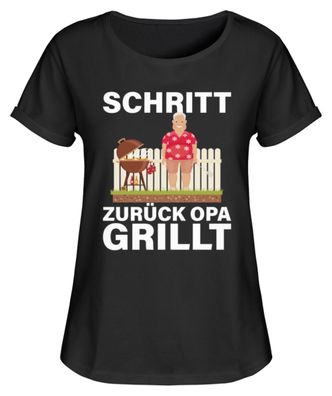 Schritt ZURÜCK OPA GRILLT - Women Rollup Shirt-SAHGHK3V